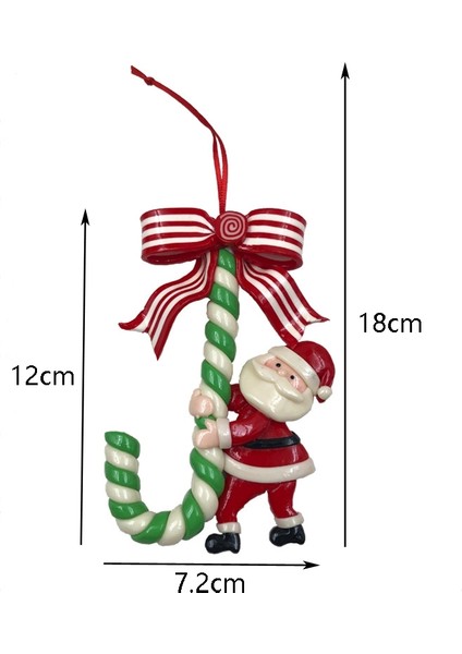 3 Adet Noel Tatil Süslemesi Noel Kamışı Şeker Bar Süsleri (Snowman) (Yurt Dışından)