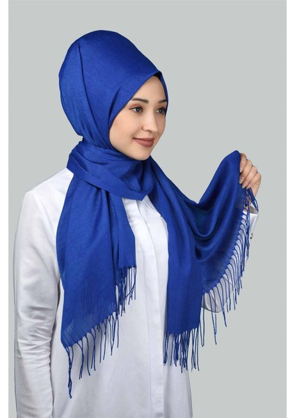 Düz Paşmina Şal - Saks modelleri