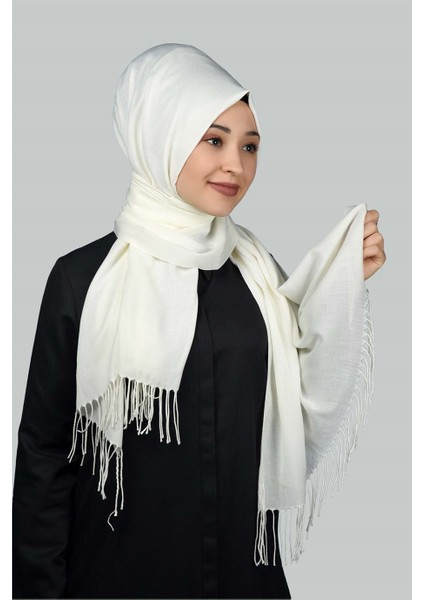 Düz Paşmina Şal - Ekru