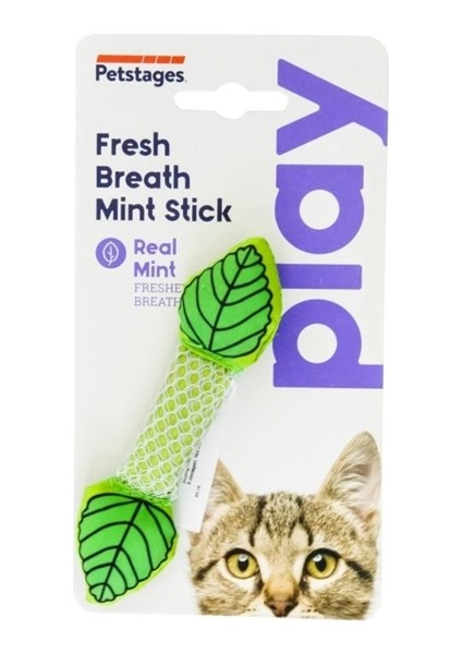 Petstages Fresh Breath Mint Stick (Catnipli Ve Naneli Kedi Oyuncağı, Diş Temizliği, Ağız Bakımı Yapar,Ağız Kokusunu Yok Eder)