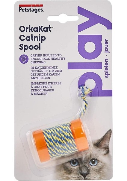 Petstages Orkakat Catnip Infused Spool (Catnipli Kauçuk , Makara, Kedi Oyuncağı)