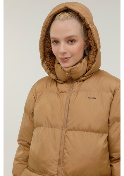 W-Bella Coat 2pr Camel Kadın Uzun Kaban