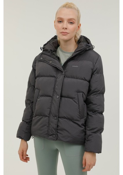 W-SN2020 Bıanca Coat 2pr Antrasit Kadın Kısa Kaban