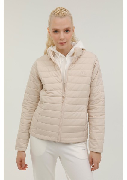 W-SN659 Basıc Padded Coat Ekru Kadın Mont