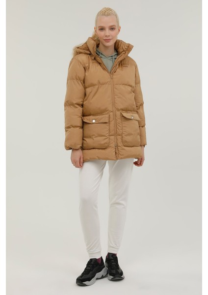 W-Bella Coat 2pr Camel Kadın Uzun Kaban