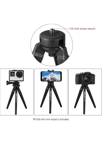 JCS WeiLan Taşınabilir Mini Tripod - Siyah