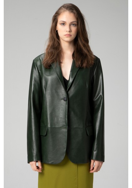 WM005 Blazer Kadın Deri Ceket