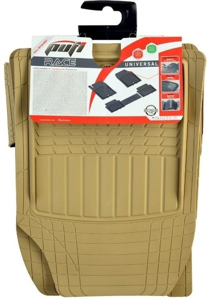 Pufi Kauçuk Paspas Universal Racing Havuzlu Bej / TEPAY512-B fiyatları