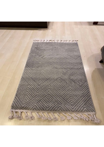 URBAN 01 Gri Beyaz Salon Halısı Hav Toz Vermez Mutfak Halısı Yumuşak Dokulu Koridor Halısı Kesme Yolluk fırsatları
