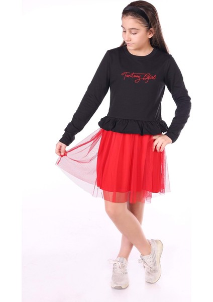 Toontoy Kız Çocuk Toontoy Girl Nakışlı Tüllü Elbise