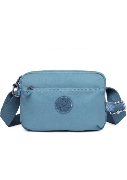 Krinkıl Kumaş Kadın Postacı Çantası BC 3029 - Buz Mavisi