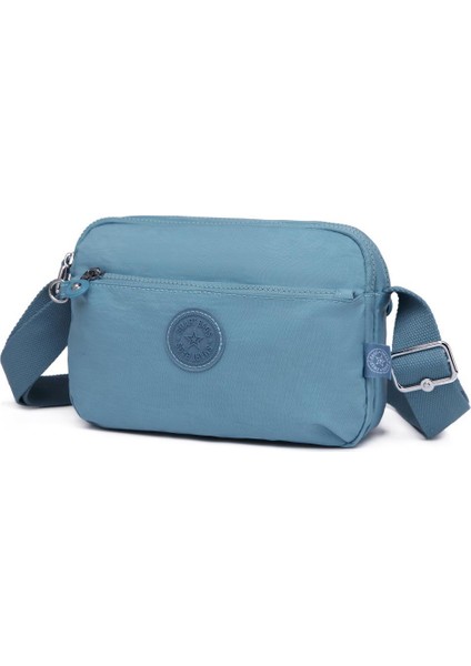 Krinkıl Kumaş Kadın Postacı Çantası BC 3029 - Buz Mavisi modelleri