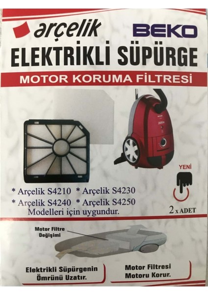 Süpürge 4240-4210-4220 Motor Koruma+ Mikro Filtre 2 Şer Adet