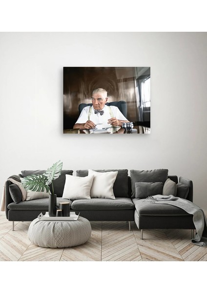 Atatürk Yağlı Boya Cam Tablo
