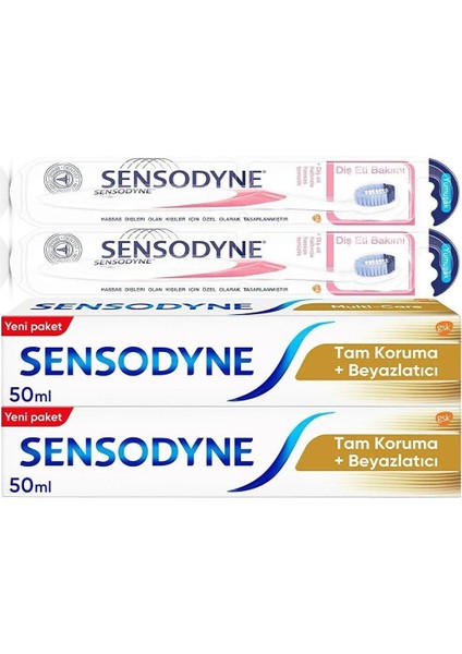 Diş Eti Bakımı Diş Fırçası + Tam Koruma Diş Macunu 50 ml x 2