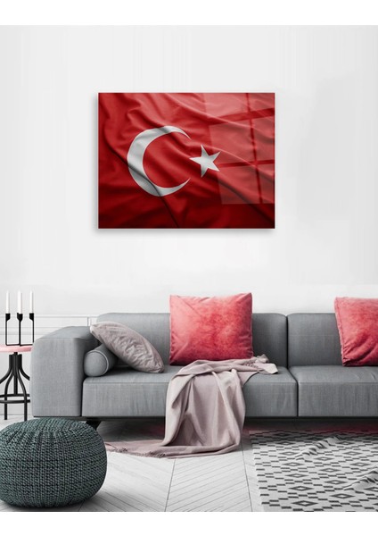 Taul Art Türk Bayrağı Cam Tablo
