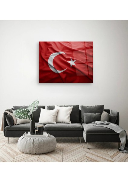 Taul Art Türk Bayrağı Cam Tablo