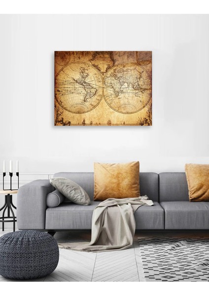 Vintage Dünya Haritası Cam Tablo fiyatları
