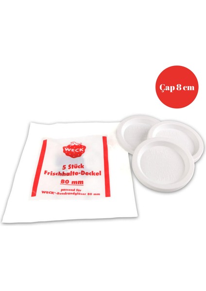 80 mm Plastik Kapak 5'li