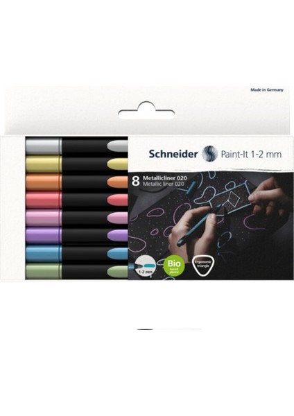 Metalik Marker 1-2 mm 8'li Set 020