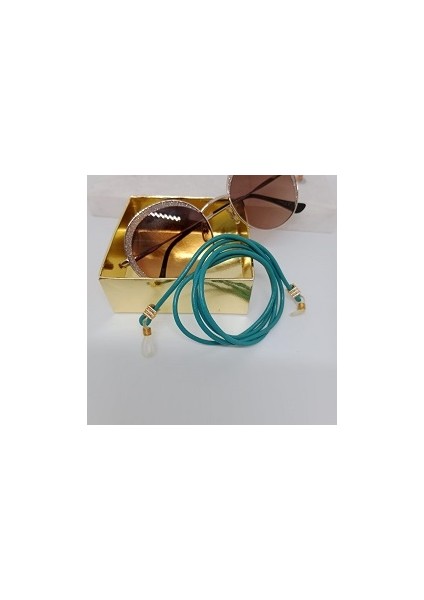 %100 Deri Yeşi̇l Tasarım Gözlük Askısı SA1509