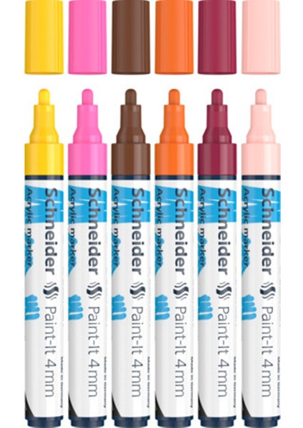 Paint-It 320 Akrilik Marker 4 mm 6 lı Kalem Seti 120297