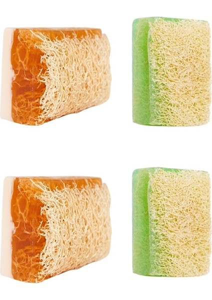 El Yapımı Doğal Kabak Lifli Eşek Sütü Bal& Aloe Vera Sabun 4'lü Set 400GR