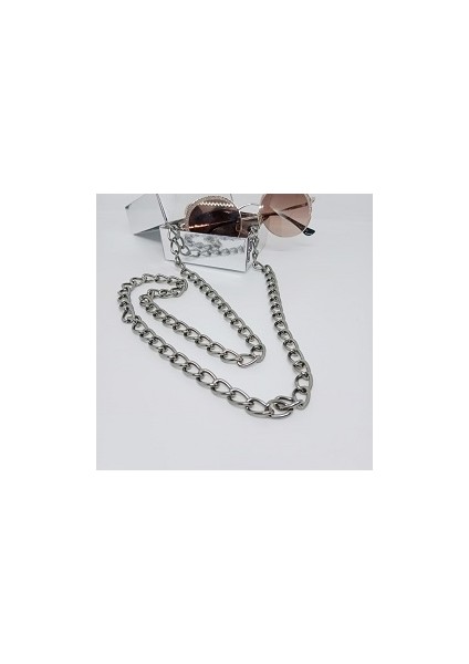 Trend Gümüş Kaplama Zincir Gözlük Asklısı SA1511 fiyatları