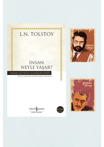 Insan Neyle Yaşar? - Lev Nikolayeviç Tolstoy - Roman Seti - Yılmaz Güney Ahmet Kaya Not Defterli