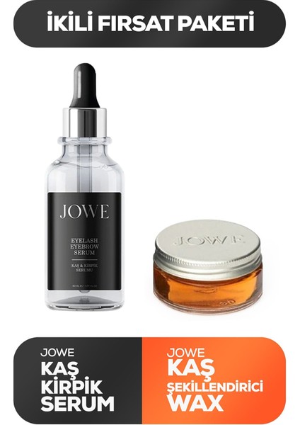 Jowe Cosmetic Jowe Kaş Kirpik Serumu ve Kaş Waxı Ikili Fırsat Kaş Bakımı