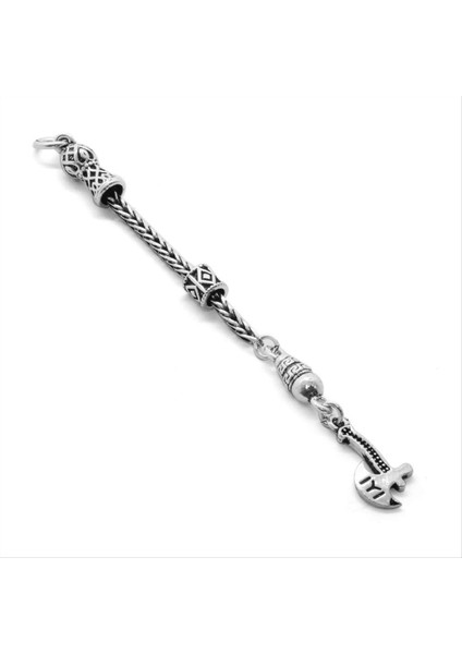 Balta Kalın Zincirli 925 Ayar Gümüş Püskül