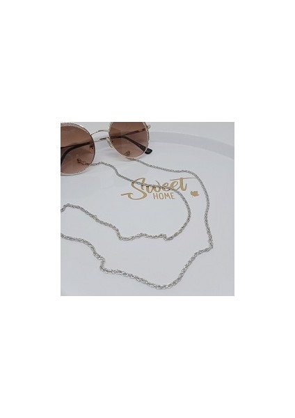 Gümüş Kaplama Burgu Zi̇nci̇r Gözlük Askisi SA1568