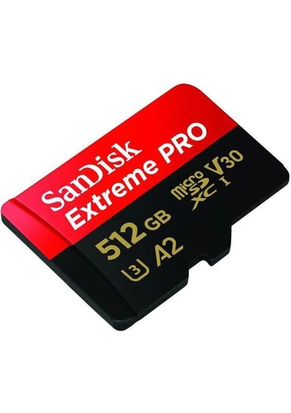 Extreme Pro 512GB 200/140MB/S Microsdxc Uhs-I A2 V30 Adaptörlü Hafıza Kartı SDSQXCD-512G-GN6MA