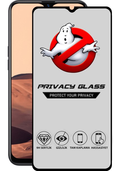 Oppo A5S Tam Kaplayan Gizli Hayalet Temperli Ekran Koruyucu Cam