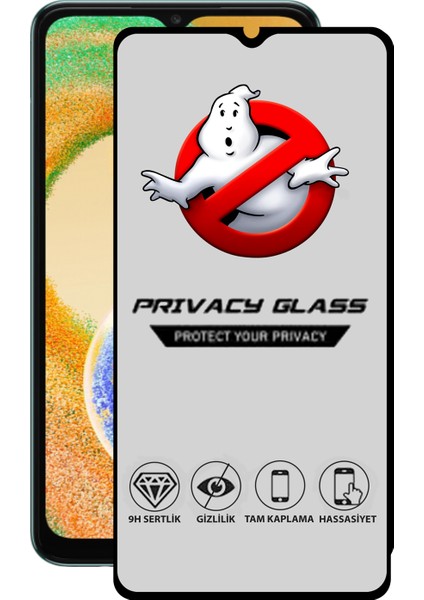 Samsung Galaxy A04S Tam Kaplayan Gizli Hayalet Temperli Ekran Koruyucu Cam