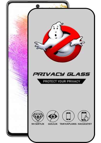 Samsung Galaxy A73 Tam Kaplayan Gizli Hayalet Temperli Ekran Koruyucu Cam