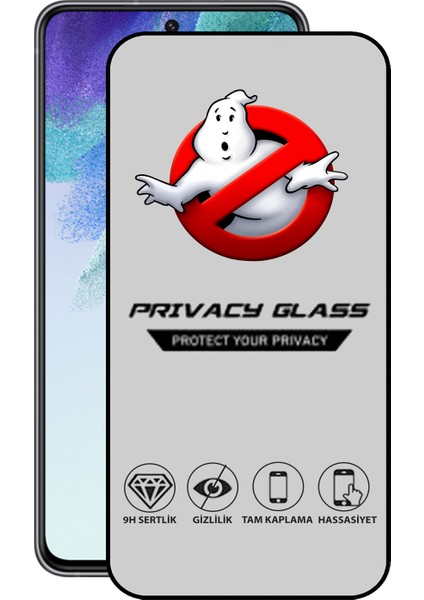 Samsung Galaxy S21 Fe Tam Kaplayan Gizli Hayalet Temperli Ekran Koruyucu Cam