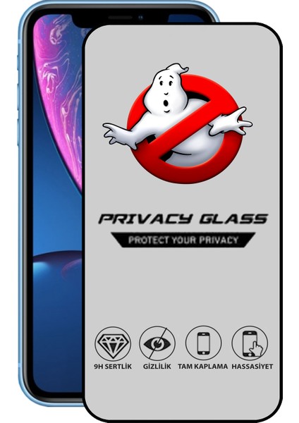 Apple iPhone Xr Tam Kaplayan Gizli Hayalet Temperli Ekran Koruyucu Cam