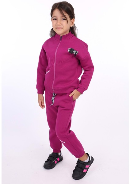 Toontoy Kız Çocuk Nakışlı Eşofman Takım