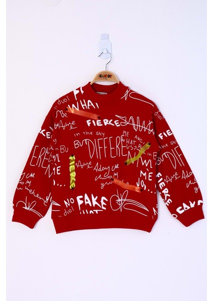 Toontoy Kız Çocuk Neon Şerit Detaylı Baskılı Sweatshirt fırsatları