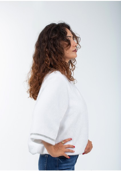 Taşlı Tay Tüyü Ithal Broşlu Gelin Abiye Kürk Bolero fiyatları