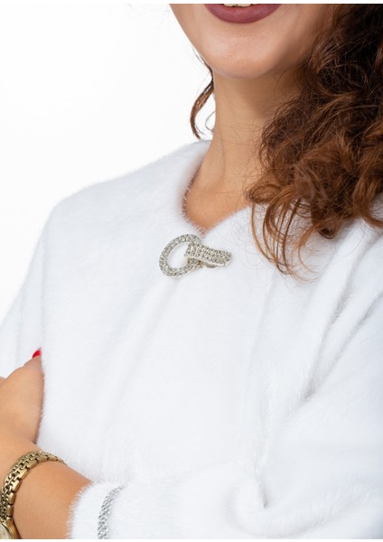 Taşlı Tay Tüyü Ithal Broşlu Gelin Abiye Kürk Bolero fırsatları