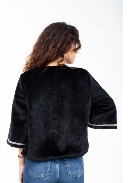 Taşlı Tay Tüyü Ithal Broşlu Gelin Abiye Kürk Bolero fırsatları