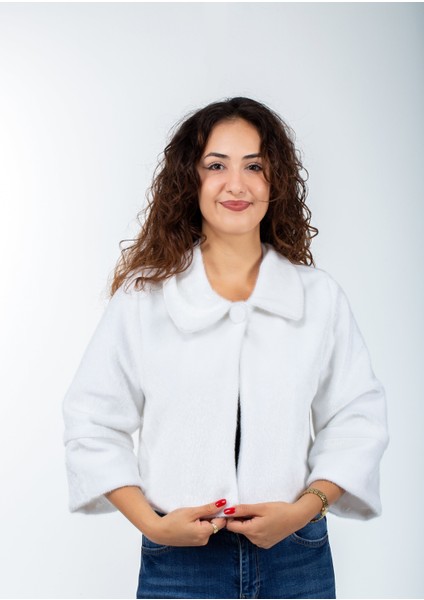 Tay Tüyü Gelin Abiye Kürk Bolero