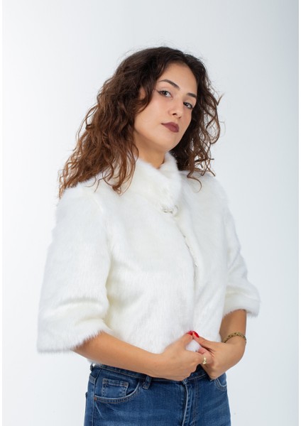 Truvakar Kol Ithal Broşlu Gelin Abiye Dallas Kürk Bolero