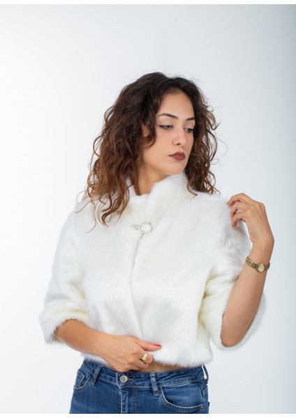 Truvakar Kol Ithal Broşlu Gelin Abiye Dallas Kürk Bolero fiyatları