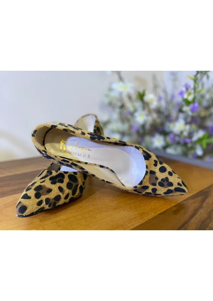 Skopjeshoes Leopar Ince Topuk Stiletto Kadın Ayakkabı