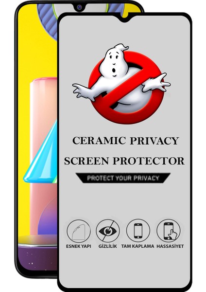Samsung Galaxy M31 Görünmez Tam Kaplayan Seramik Ekran Koruyucu Esnek Cam