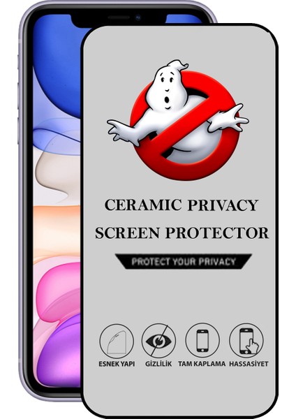 Apple iPhone 11 Görünmez Tam Kaplayan Seramik Ekran Koruyucu Esnek Cam