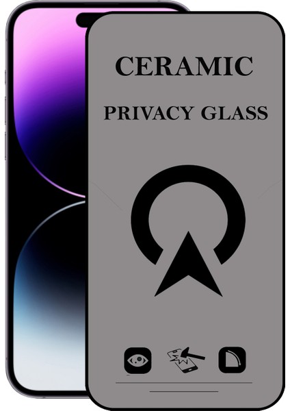 Apple iPhone 14 Pro Max Tam Kaplayan Parlak Seramik Nano Esnek Hayalet Ekran Koruyucu